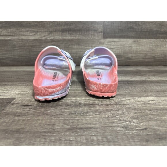 Birkenstock Arizona EVA Sandals Purple Fog Swirl Sz 9  Multicolor Beach Summer - Picture 5 of 16